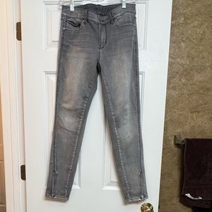 White House Black Market grey denim jeans.  Size 2